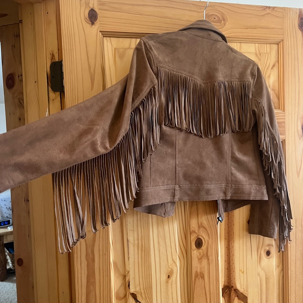 Western brown fringe jacket